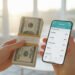 Hands holding a stack of cash and a smartphone displaying loan options, representing personal loan choices and fast online approval.