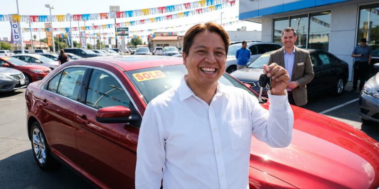 Person holding car keys after purchasing a vehicle using a personal loan